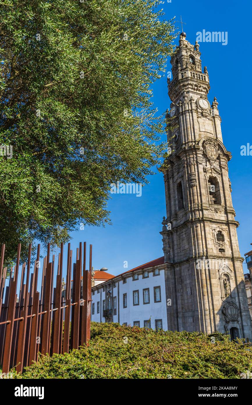 Clerigos Turm in der Stadt Porto in Portugal Stockfoto