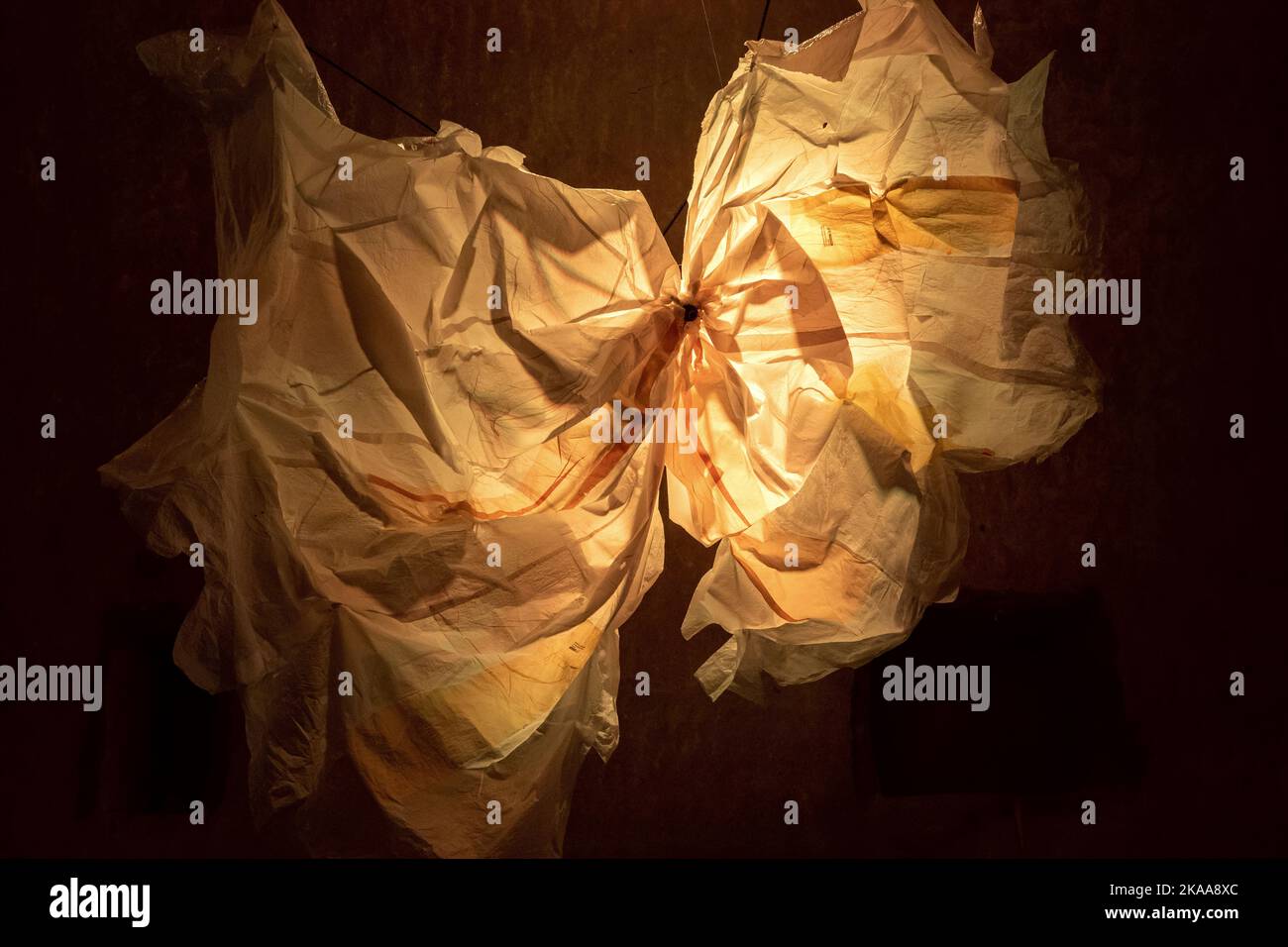 Künstlerische Darstellung mit Touristen, Grič Tunnel (Tunnel Grič) Radićeva, Zagreb, Kroatien Stockfoto