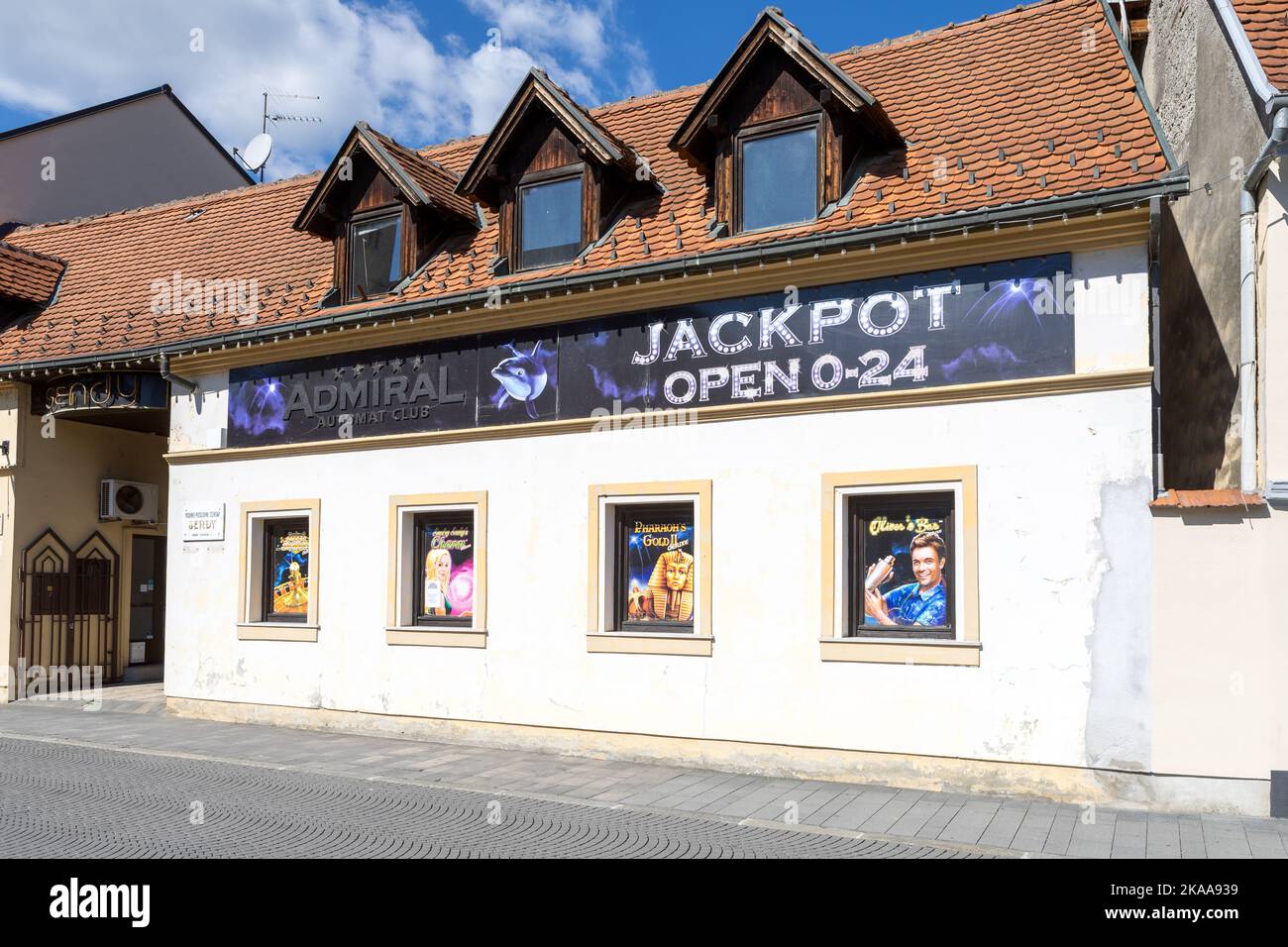 24h Casino, Admiral Automat Klub, Mirka Klescica 5, Samobor, Kroatien Stockfoto