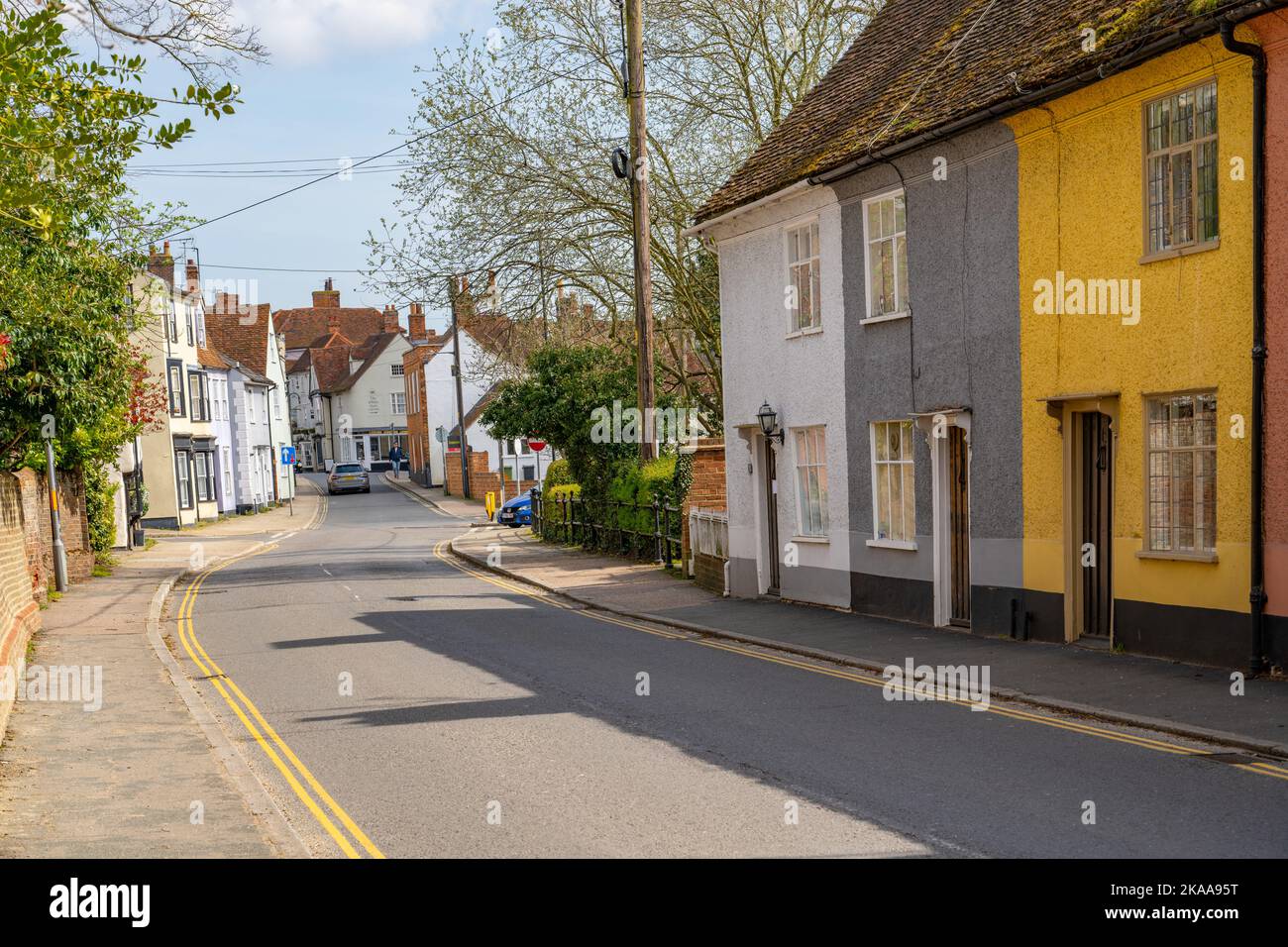 Häuser in West st Coggeshalll Essex. Stockfoto