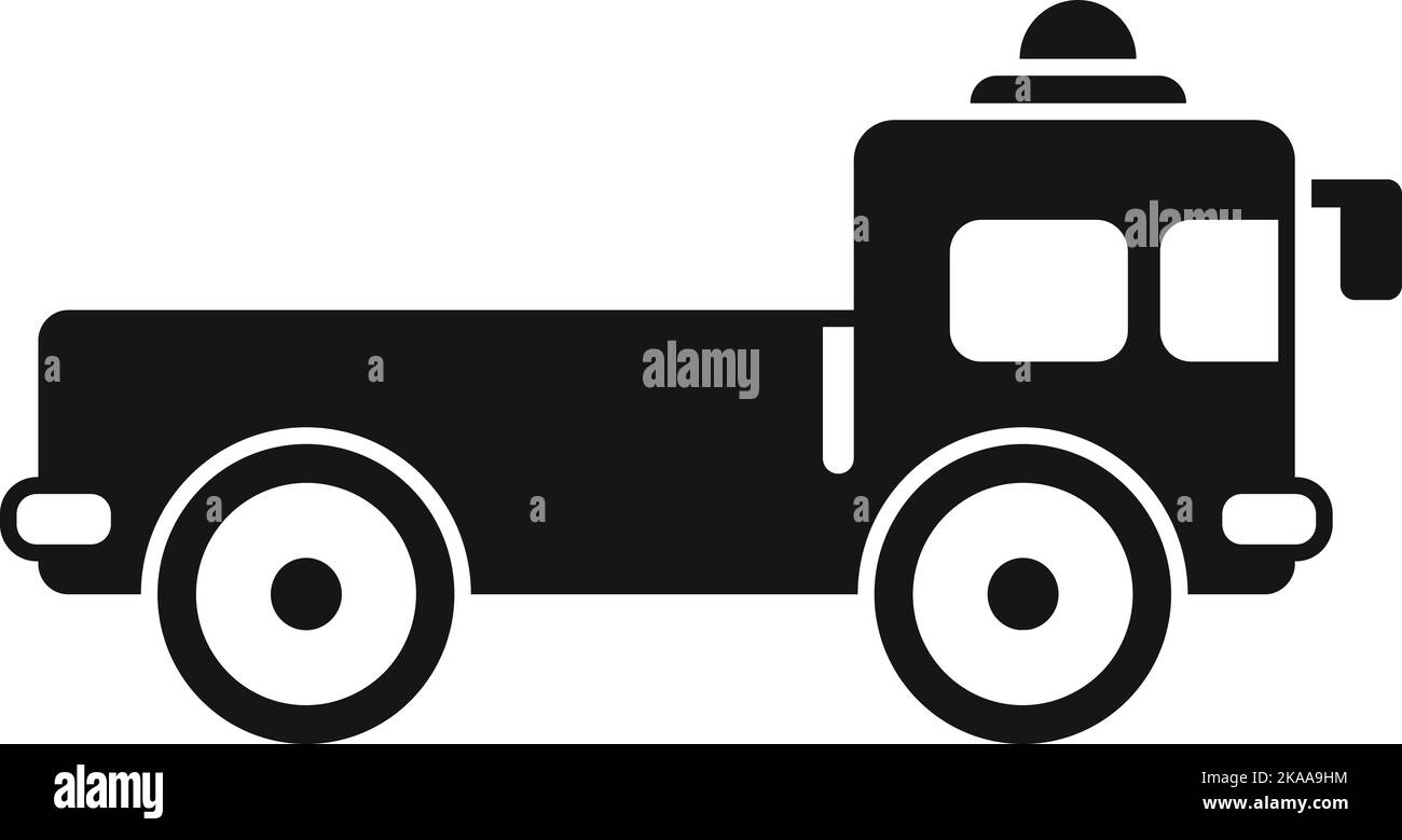 Flughafen-LKW-Symbol einfachen Vektor. Bodenstütze. Flugzeugunterstützung Stock Vektor