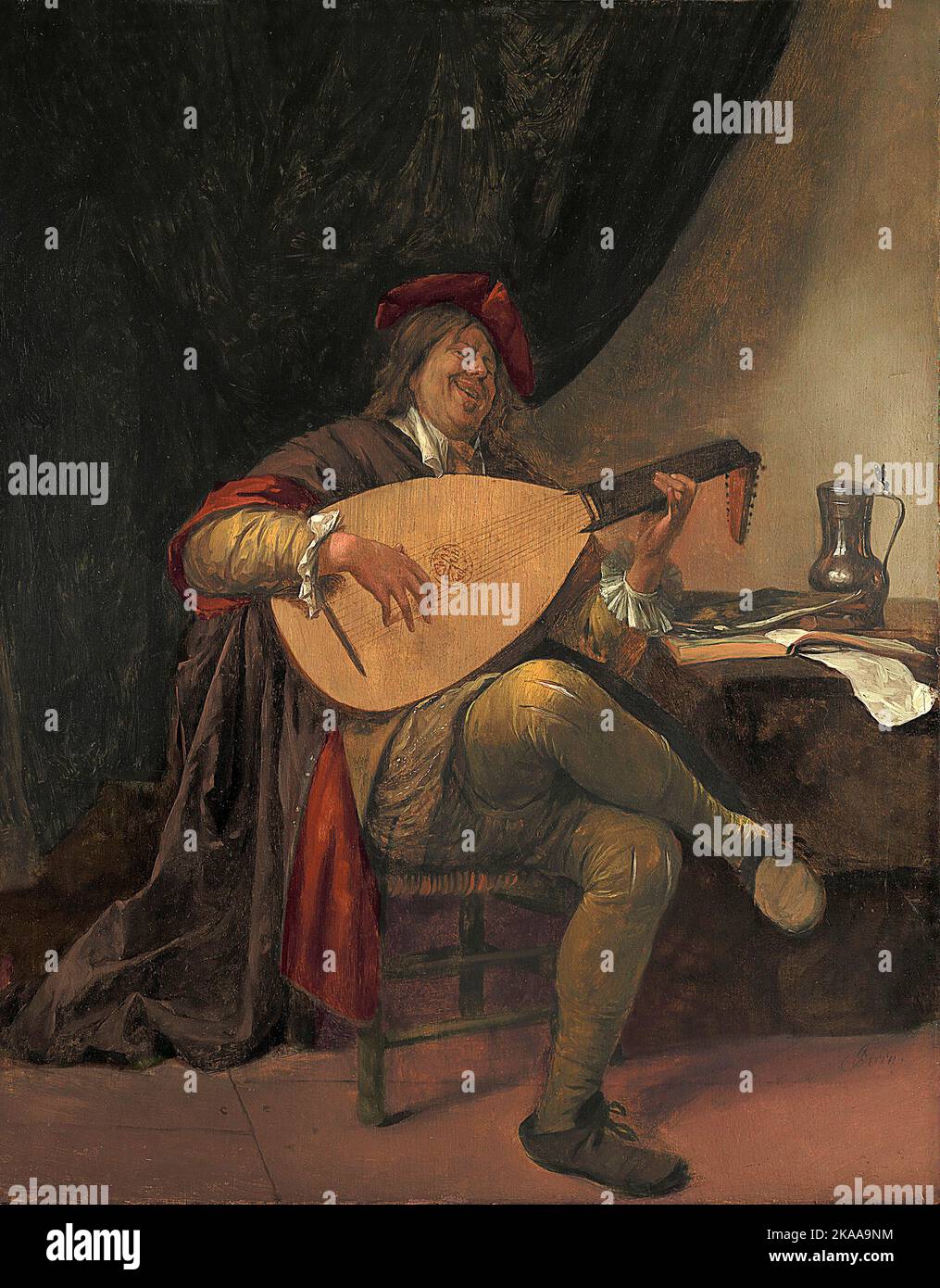 Selbstporträt von Jan Steen, niederländischer Maler des Goldenen Zeitalters, Gemälde von Jan Steen Stockfoto