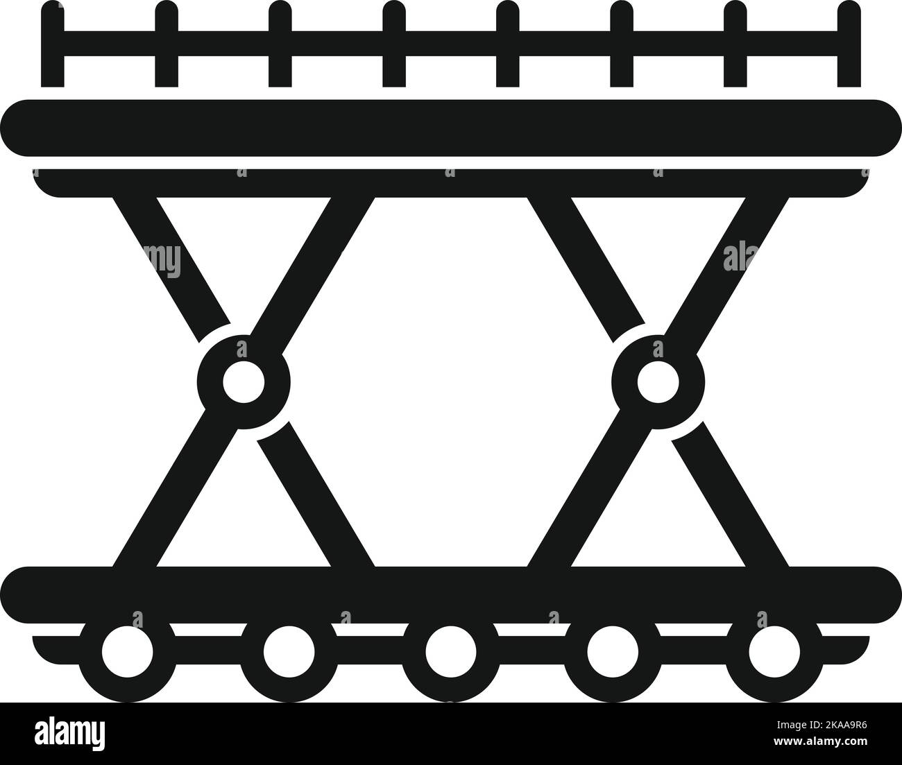 Stützständersymbol einfacher Vektor. Flughafengelände. Ladung stützen Stock Vektor