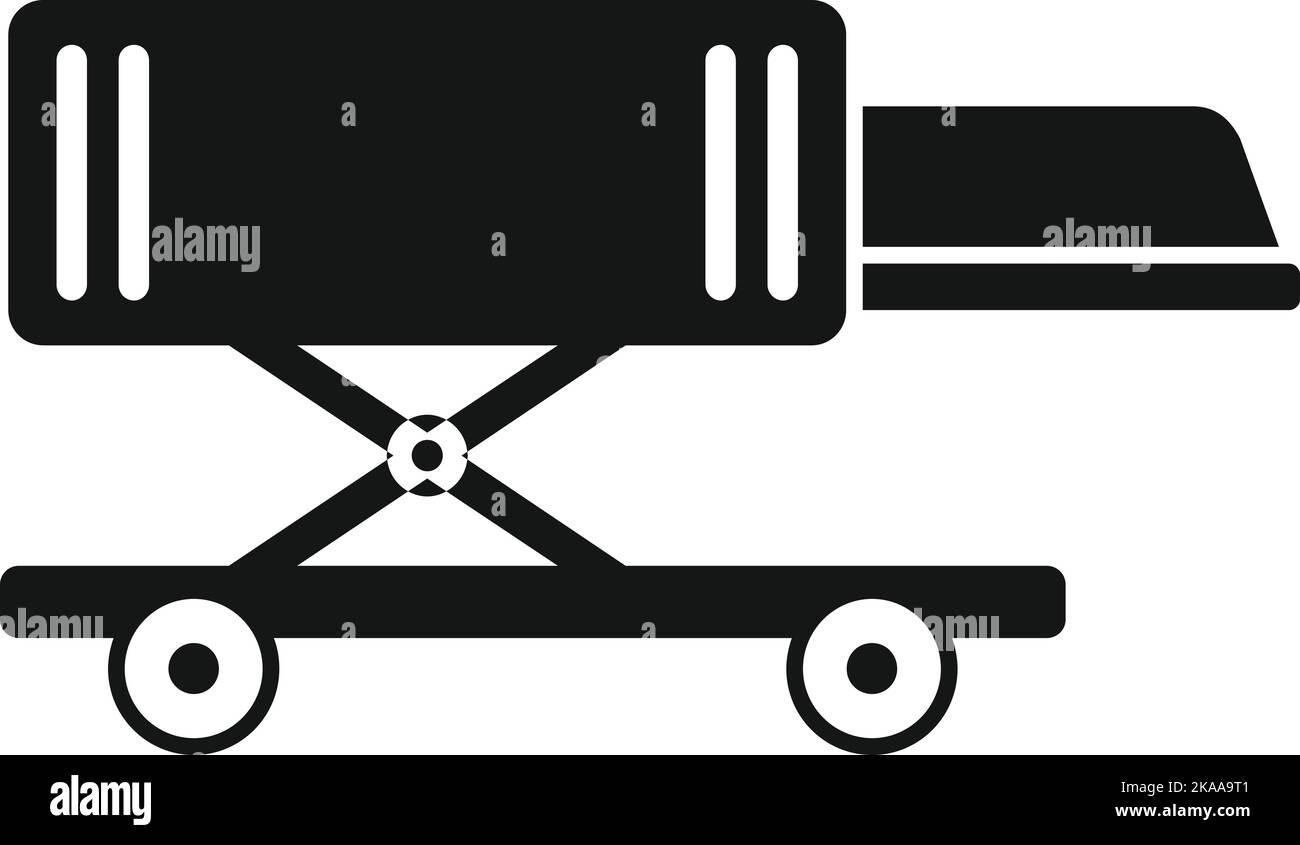 Bodenfahrzeug Symbol einfacher Vektor. Support-Flughafen. Frachtbus Stock Vektor