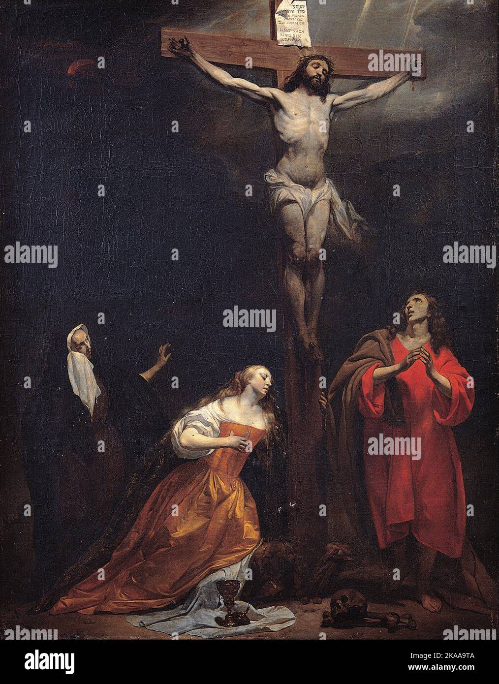 Kreuzigung, Gemälde von Gabriel Metsu Stockfoto