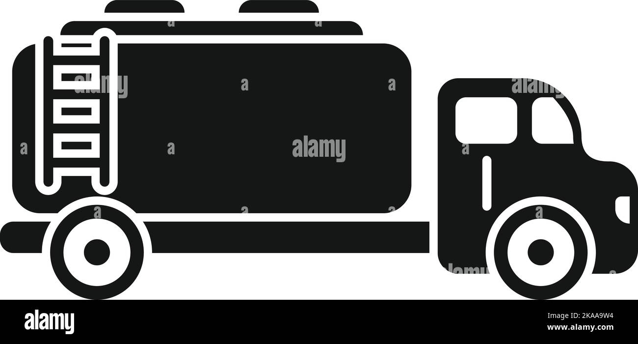 Flugzeug Tank LKW Symbol einfachen Vektor. Ground Airport. Stützflugzeug Stock Vektor