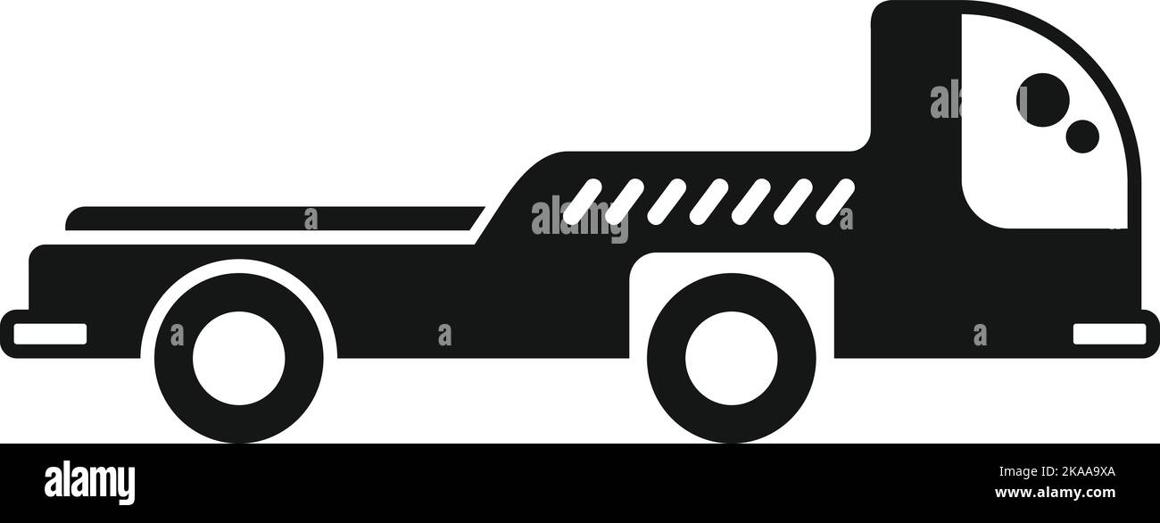 Flugzeug-Unterstützung LKW-Symbol einfachen Vektor. Ground Airport. Frachtluftfahrt Stock Vektor