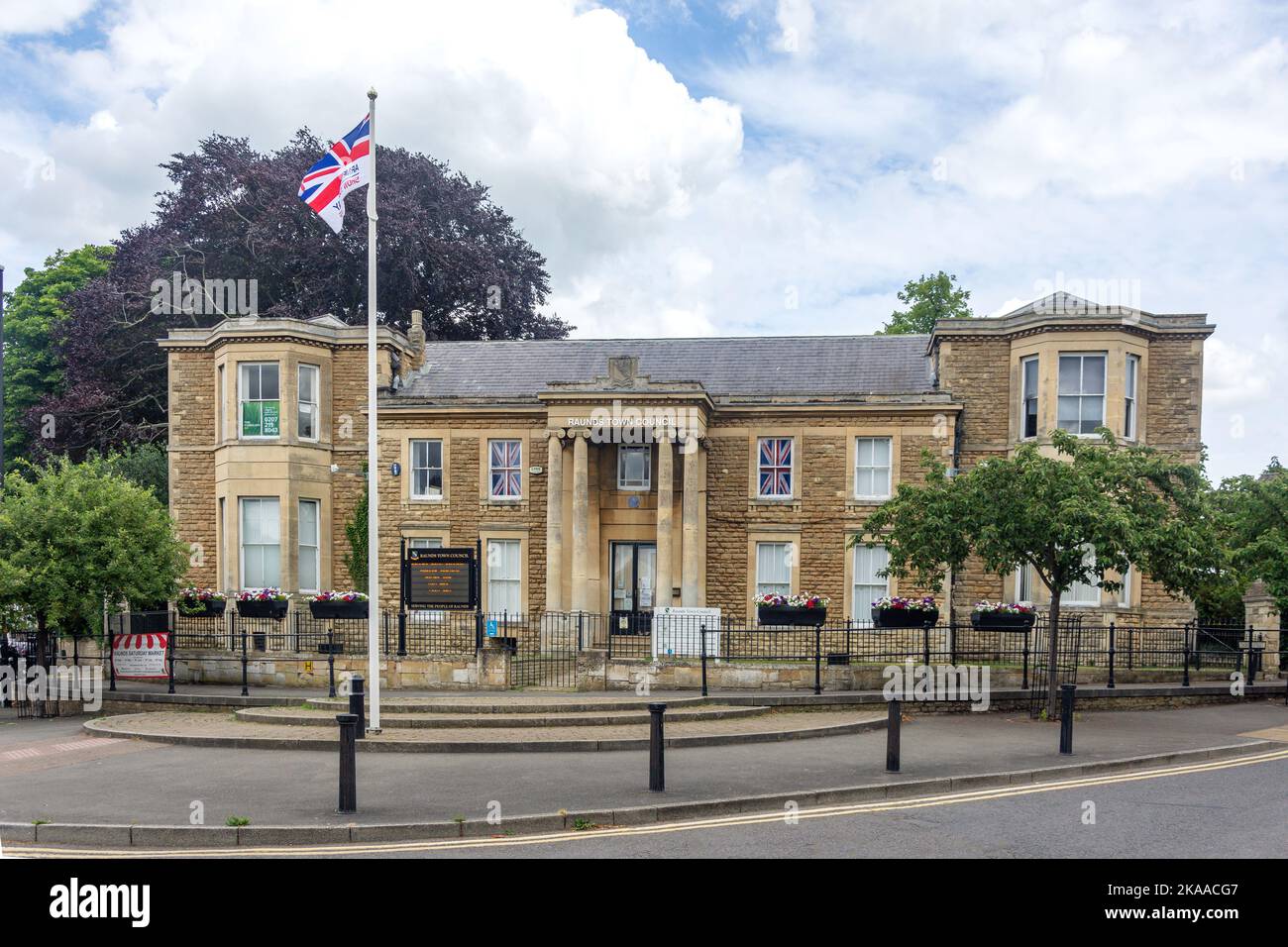 Raunds Town Council, The Hall, Thorpe Street, Raunds, Northamptonshire, England, Vereinigtes Königreich Stockfoto