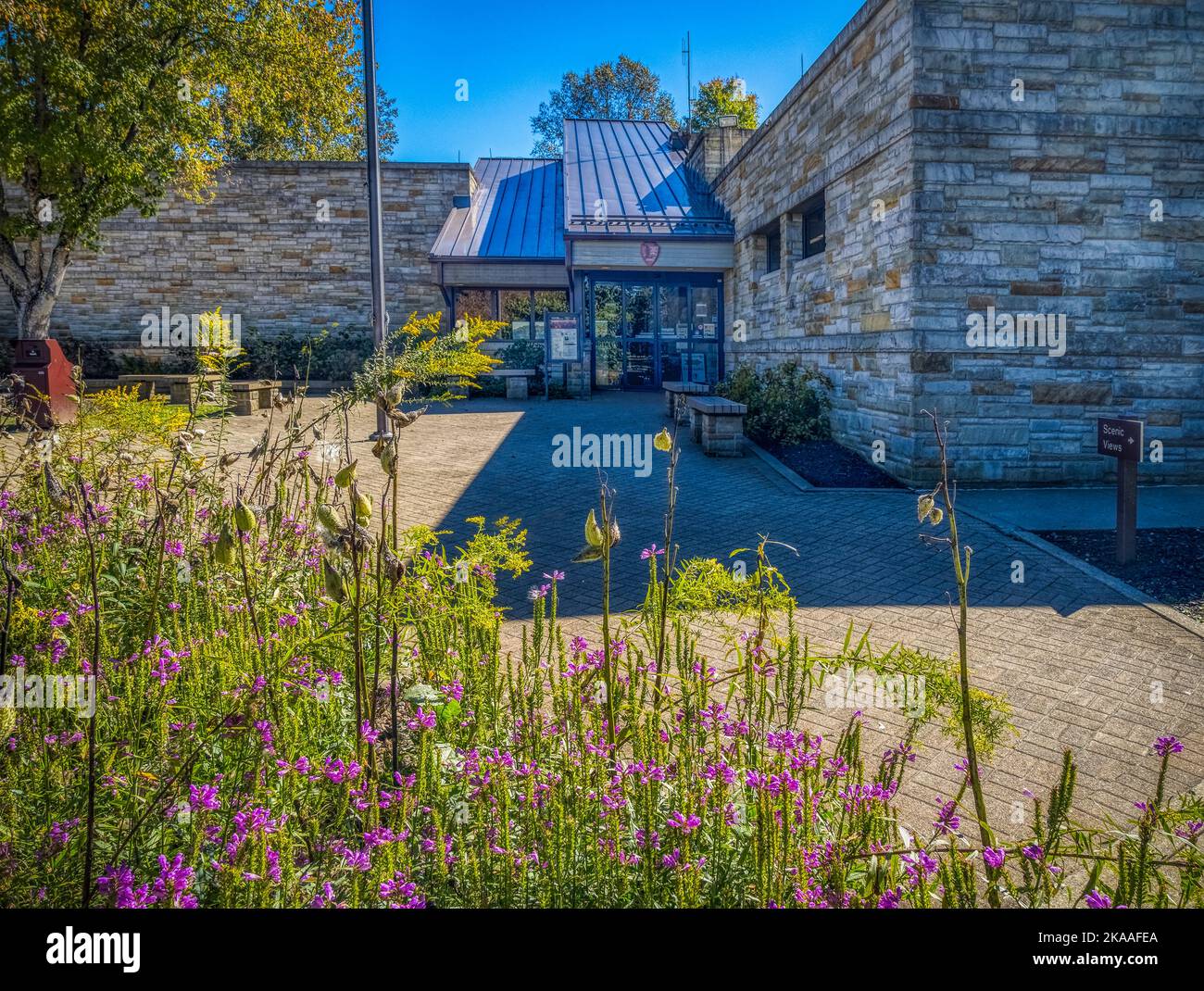 Canyon Rim Visitor Center im New River Gorge National Park und Preserve in West Virginia USA Stockfoto