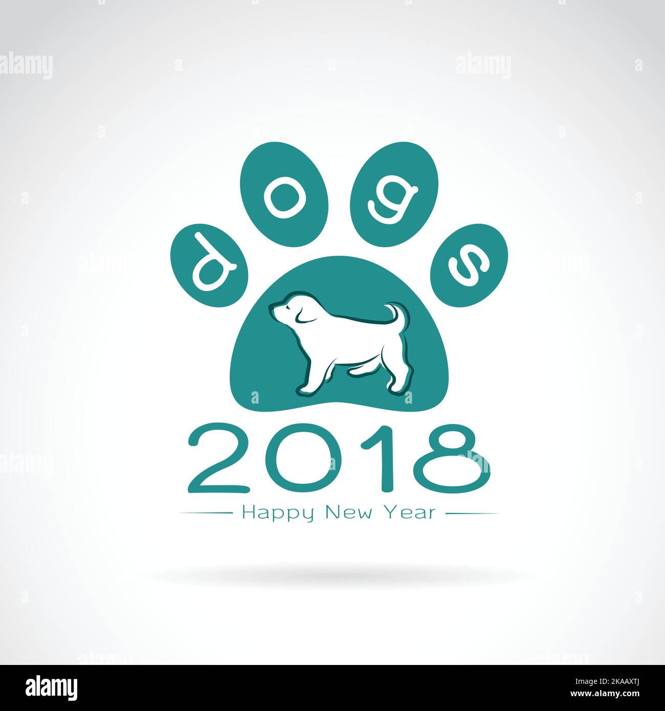 Vektor-Illustration von Hund, Logo Hund. Jahr des Hundes. Labrador Welpen. Leicht editierbare Vektorgrafik mit Ebenen. Wilde Tiere. Stock Vektor