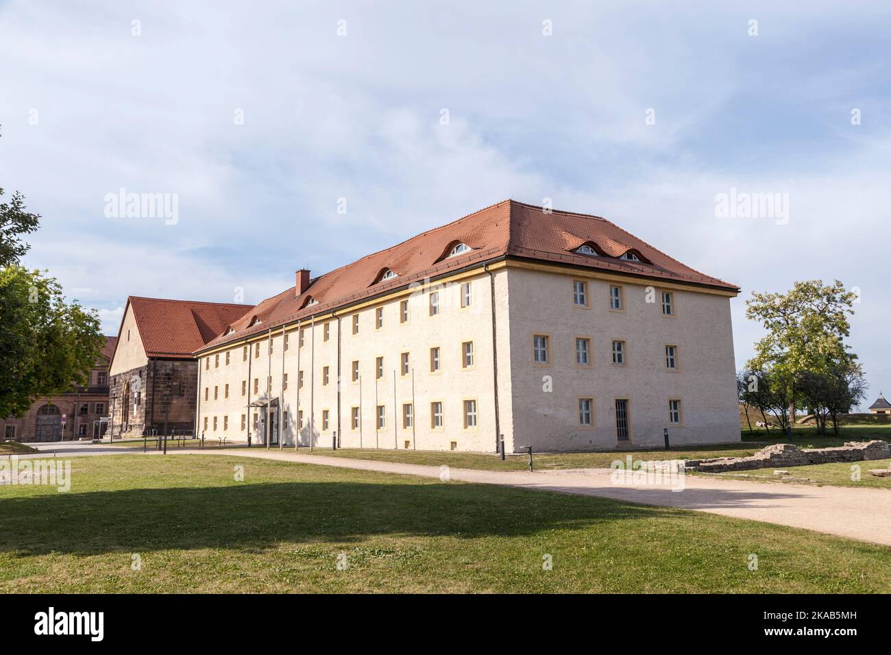 Die Zitadelle Petersberg in Erfurt ist eine der größten noch existierenden frühmodernen Zitadellen in Europa Stockfoto