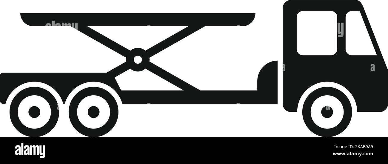 LKW-Symbol einfacher Vektor. Unterstützung am Flughafen. Luftfahrtunternehmen Stock Vektor