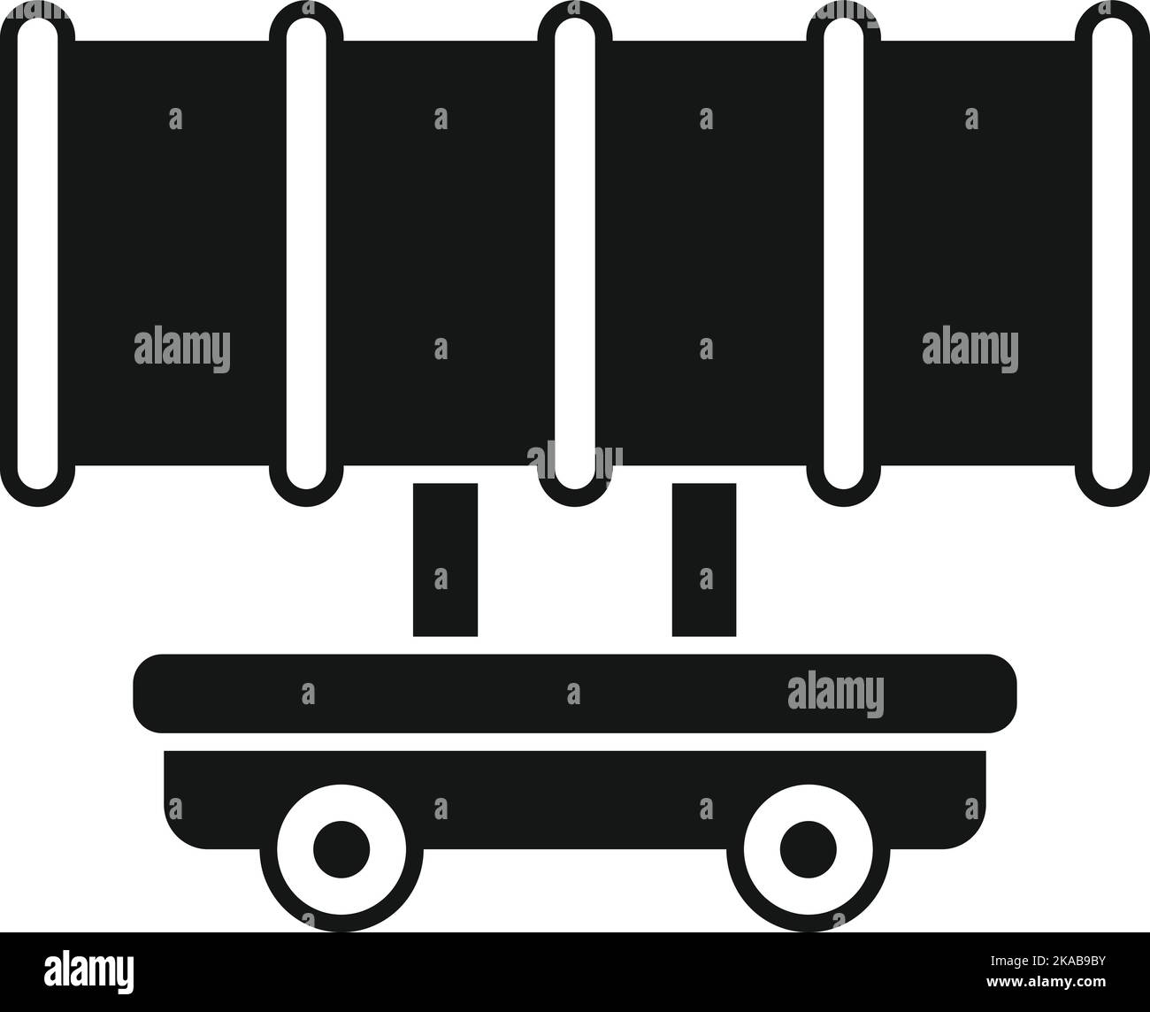 Flugzeug Tube Icon einfacher Vektor. Bodenstütze. Frachtluftfahrt Stock Vektor