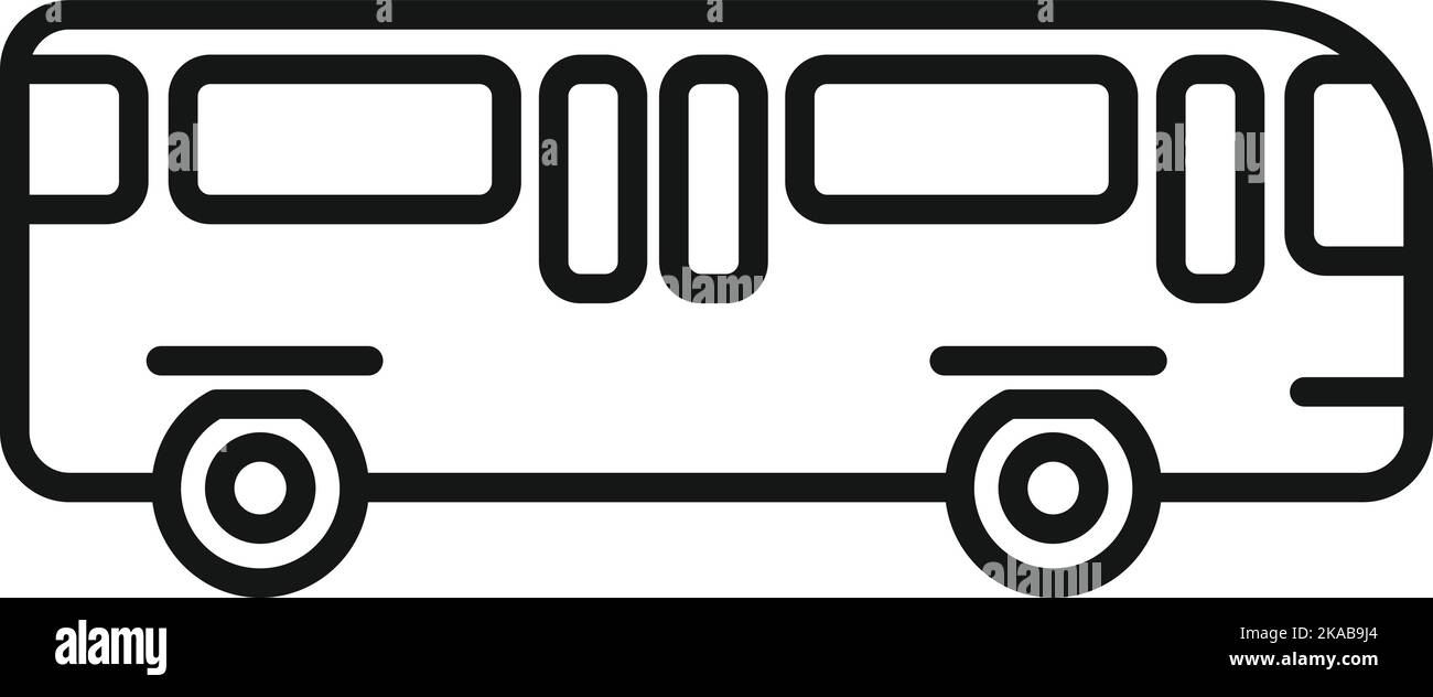 Symboldarstellung des Flughafenbusses. Bodenstütze. Frachtluftfahrt Stock Vektor