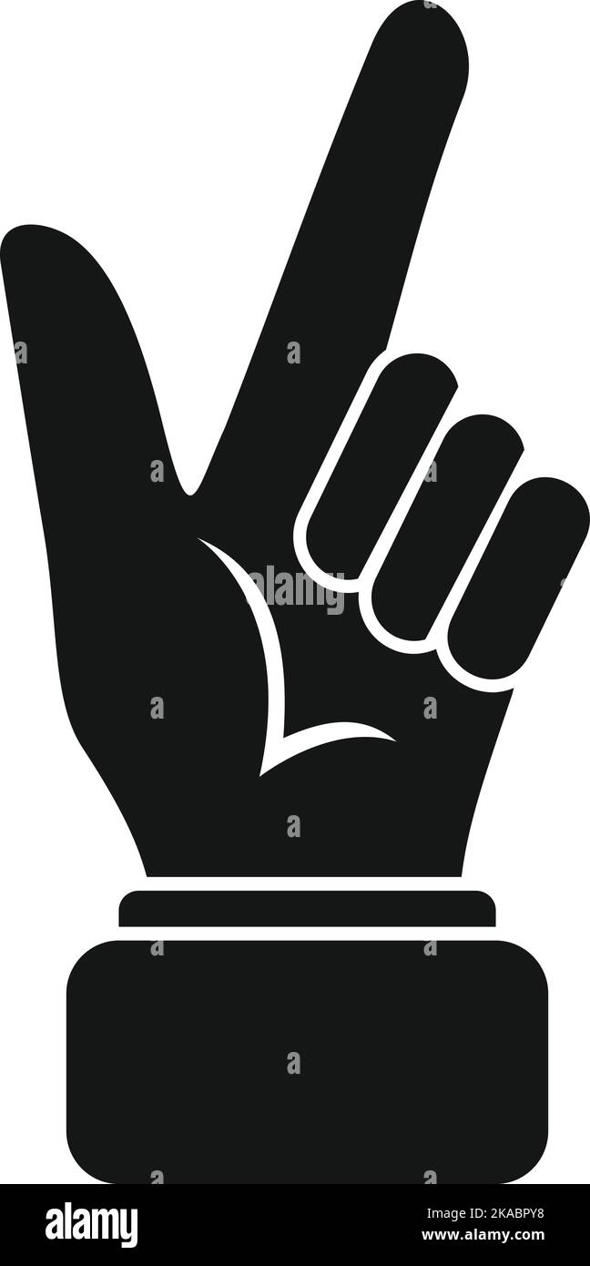 Gesten-Symbol zeigen einfacher Vektor. Finger halten. Handfläche Stock Vektor