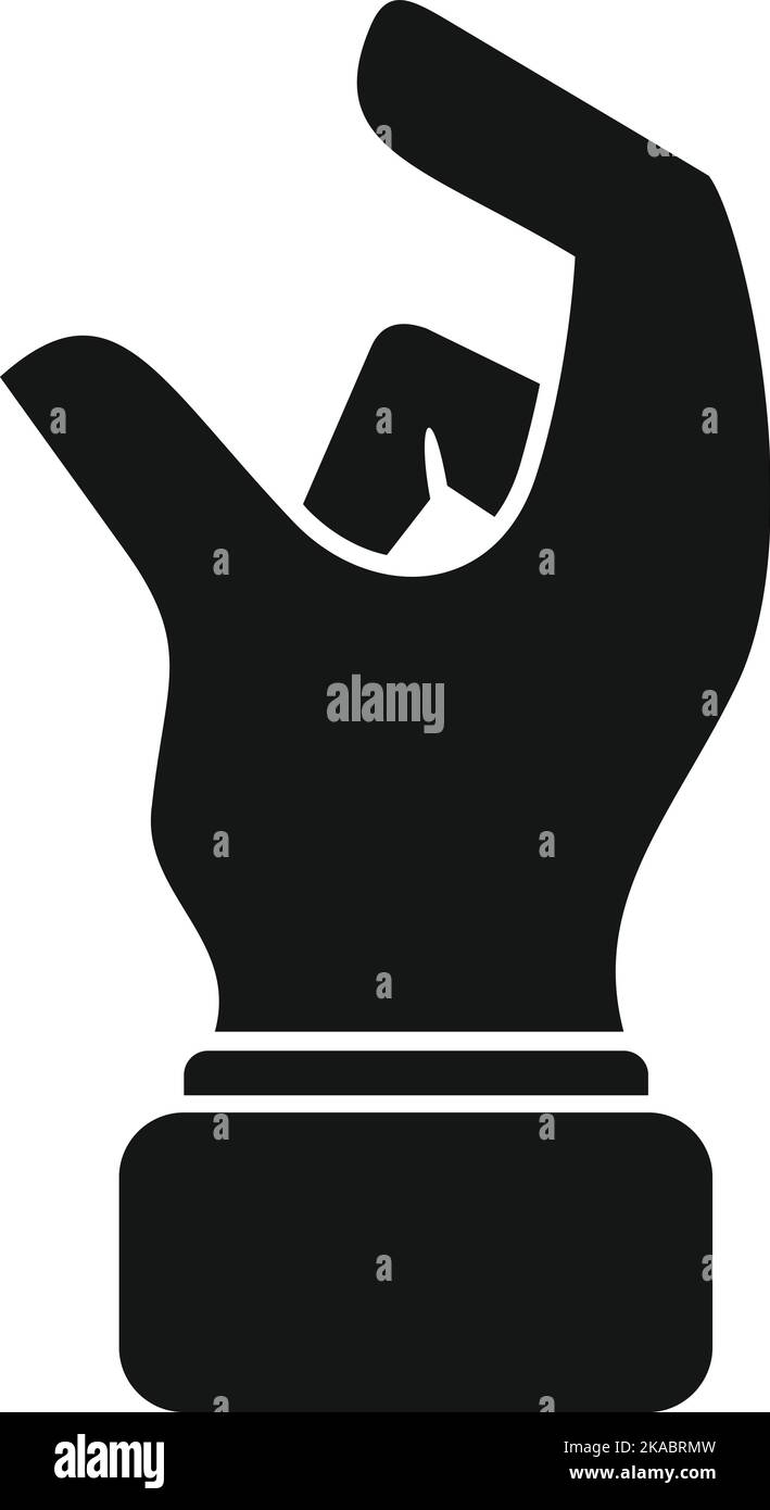 Gesten-Symbol zeigen einfacher Vektor. Armhaltung. Position nach oben Stock Vektor