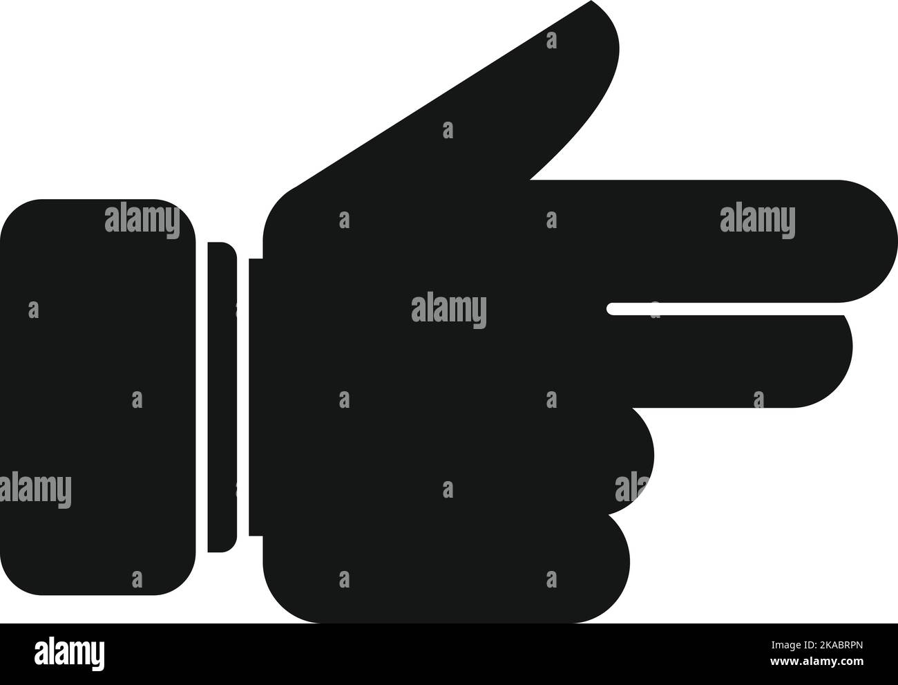 Handsymbol einfachen Vektor anzeigen. Fingerbewegung. Nach oben Stock Vektor