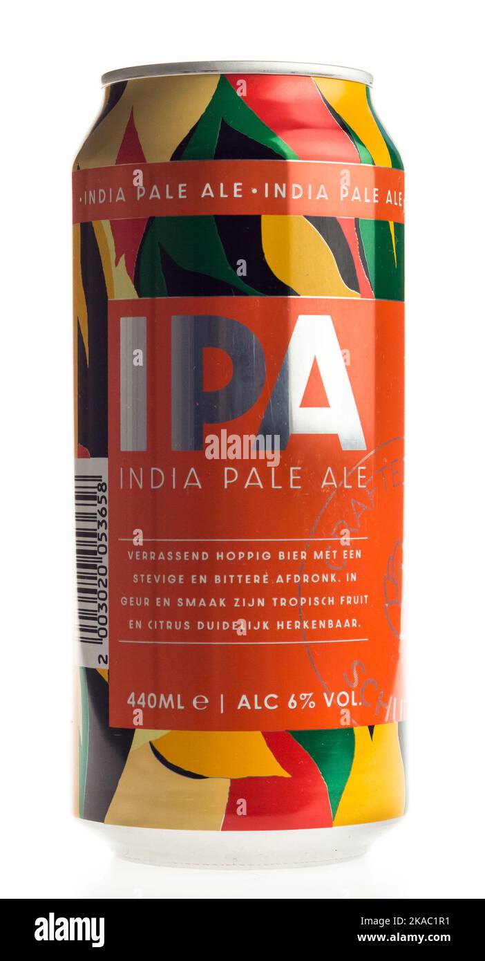 Dose von Schultenbräu Indian Pale Ale Bier isoliert auf weißem Hintergrund Stockfoto