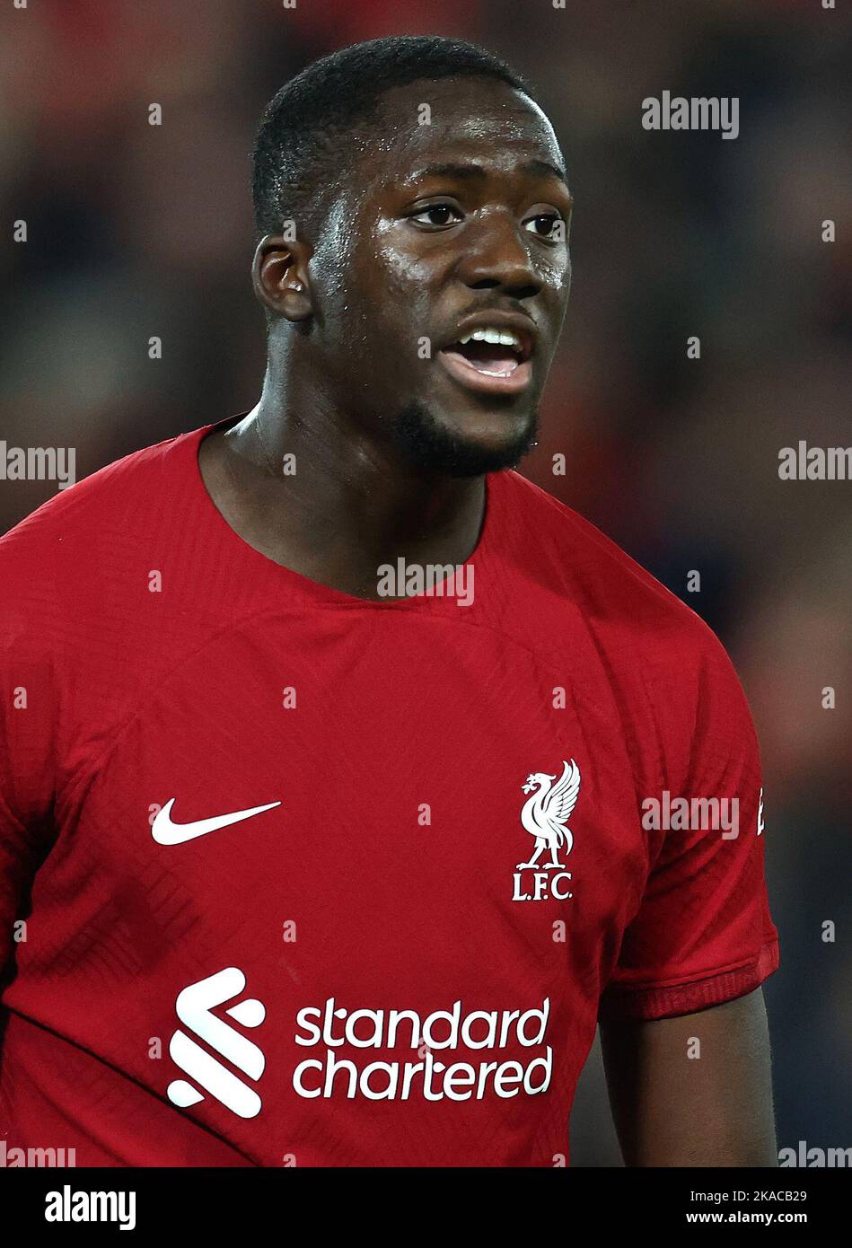 Liverpool, England, 1.. November 2022. Ibrahima Konate von Liverpool während des UEFA Champions League-Spiels in Anfield, Liverpool. Bildnachweis sollte lauten: Darren Staples / Sportimage Stockfoto