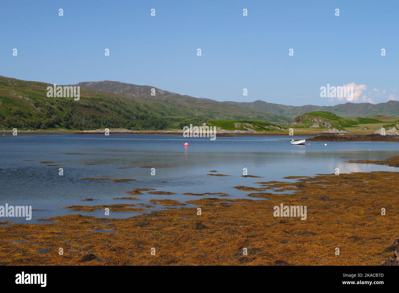 Loch Tarbert bei Low Tide, Jura, Hebriden, Inner Hebriden, Inner Isles, Schottland, Vereinigtes Königreich, Großbritannien Stockfoto