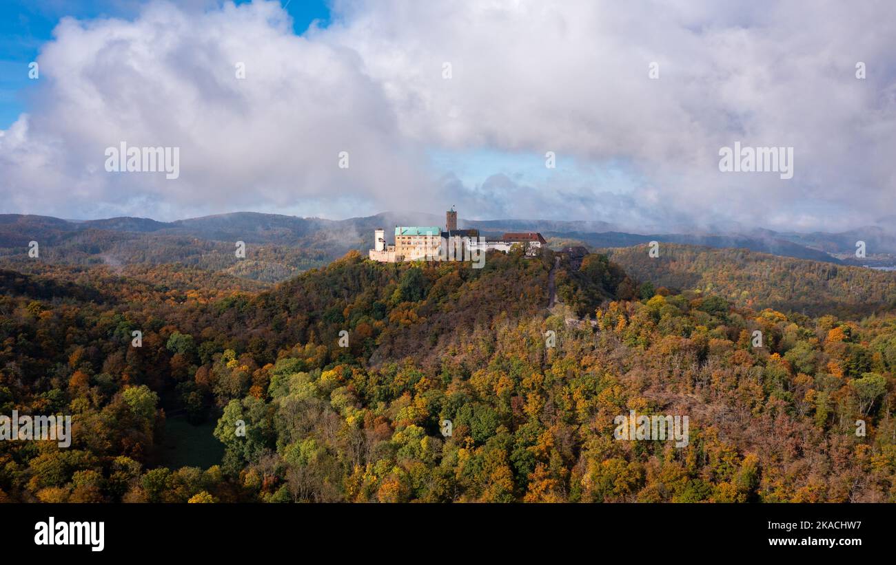Die Wartburg bei Eisenach im Thüringer Wald Stockfoto