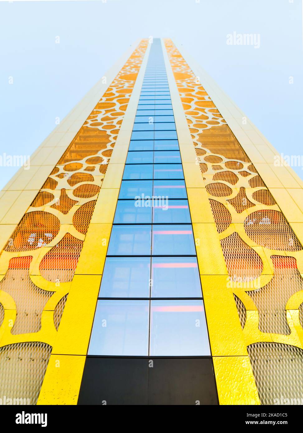 Dubai, VAE - 14.. oktober 2022: Dubai Frame. Golden Dubai Frame - Neue Attraktion in Dubai, Amazing Architecture, Vereinigte Arabische Emirate Stockfoto