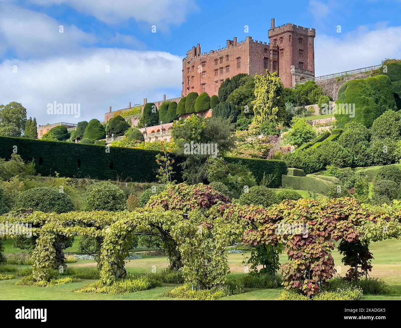 Powis Castle - eine mittelalterliche Burg, Festung und großes Landhaus in der Nähe von Welshpool, in Powys, Wales. Stockfoto