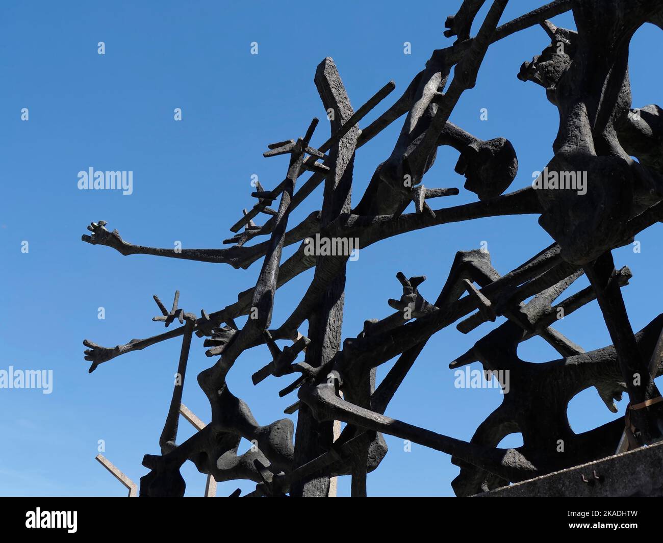 Internationales Denkmal, Gedenkskulptur von Nandor Glid, Konzentrationslager Dachau, Bayern, Deutschland, Europa Stockfoto