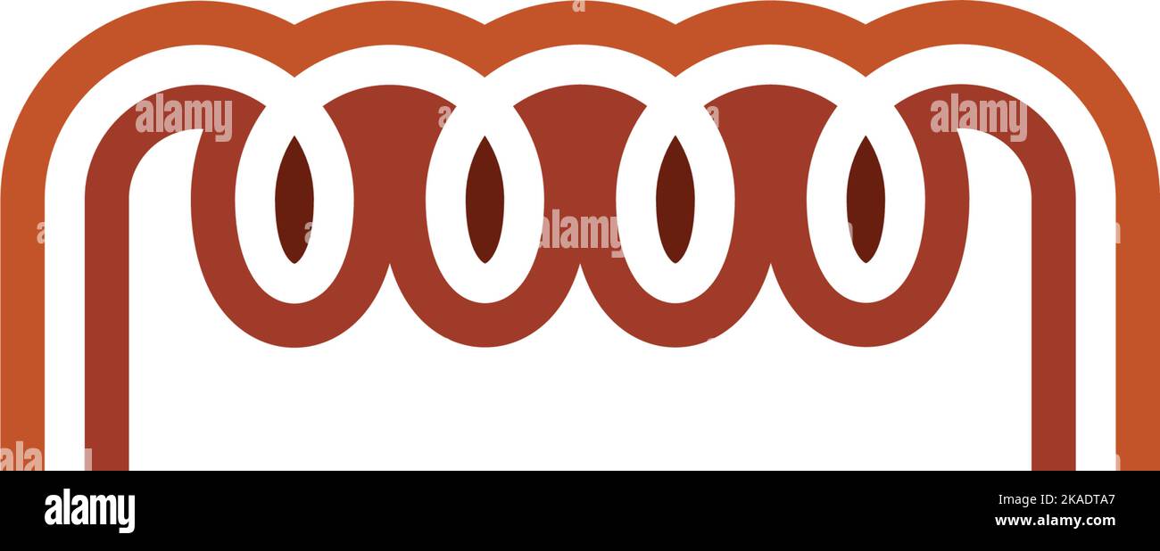 Symbol für das induktivitätskabel-Logo, Vektorsymbol Stock Vektor