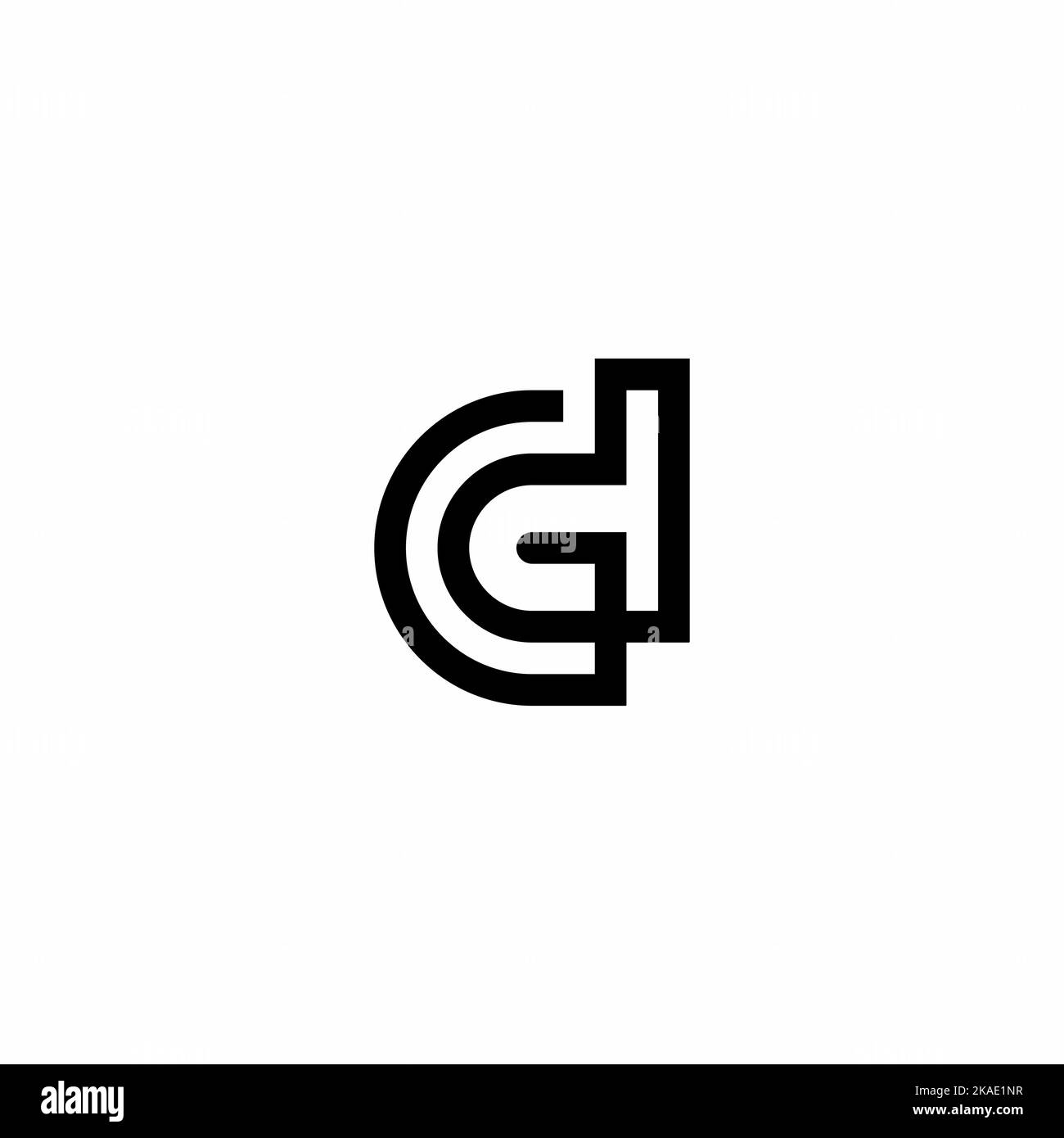 DG-Logo schlichte Eleganz Stock Vektor