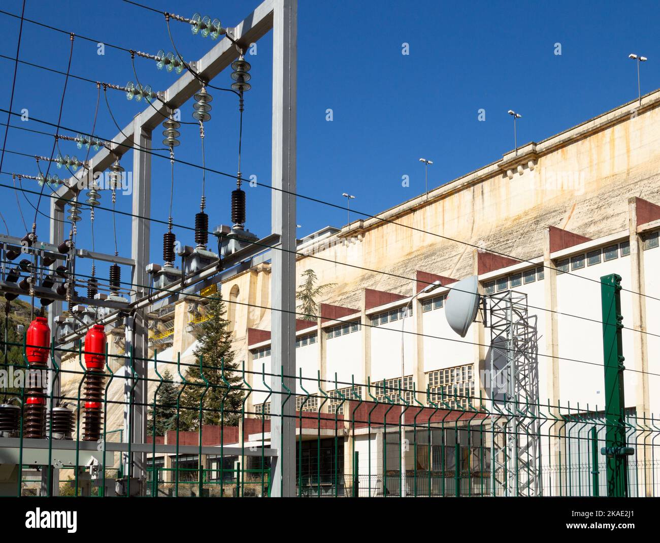 Wasserkraftwerk in Spanien Stockfoto