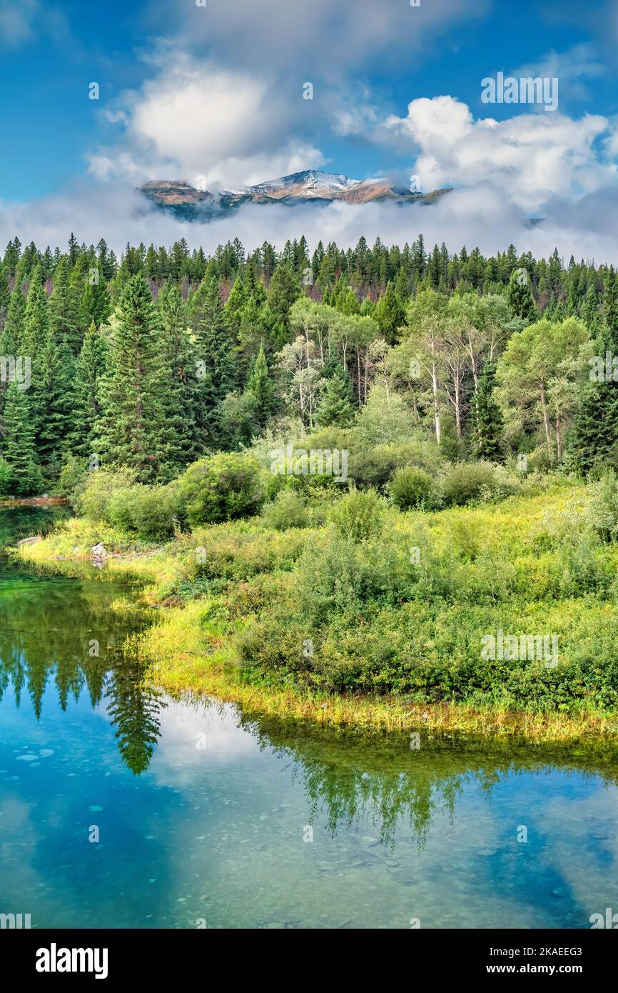 Valley of the Five Lakes im Jasper National Park, Canadian Rockies, Alberta, Kanada Stockfoto