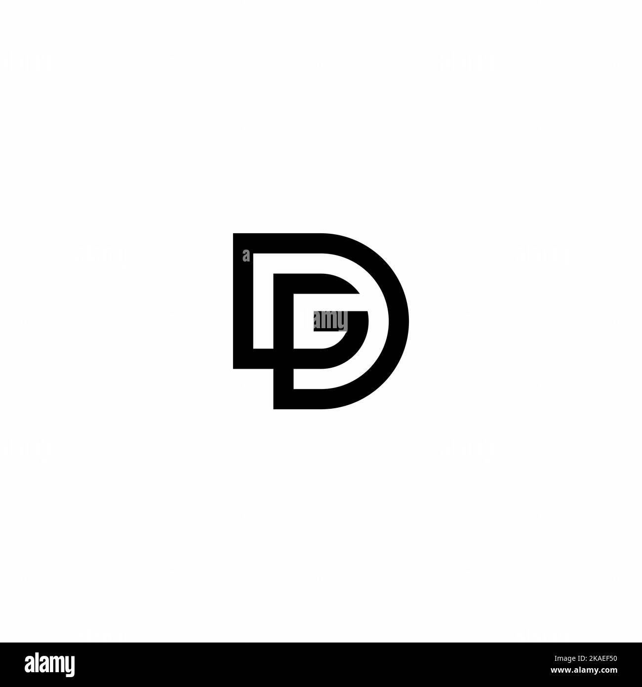 DG-Logo schlichte Eleganz Stock Vektor