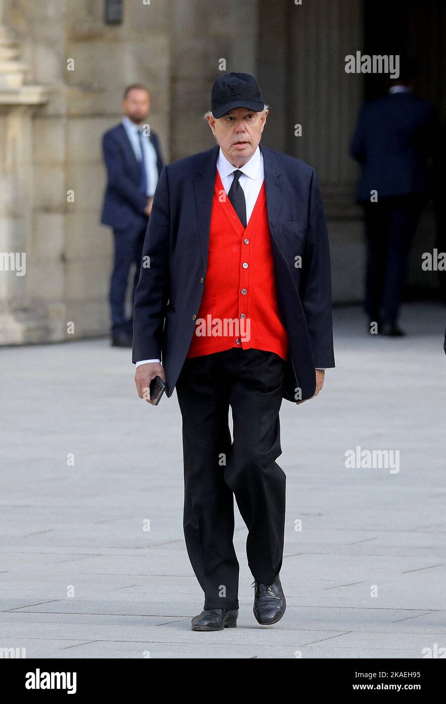 Frédéric Mitterrand während der nationalen Ehrung für Pierre Soulages am 2. November 2022 im quadratischen Innenhof des Louvre in Paris, Frankreich. Foto von Dominique Jacovides/Pool/ABACAPRESS.COM Stockfoto