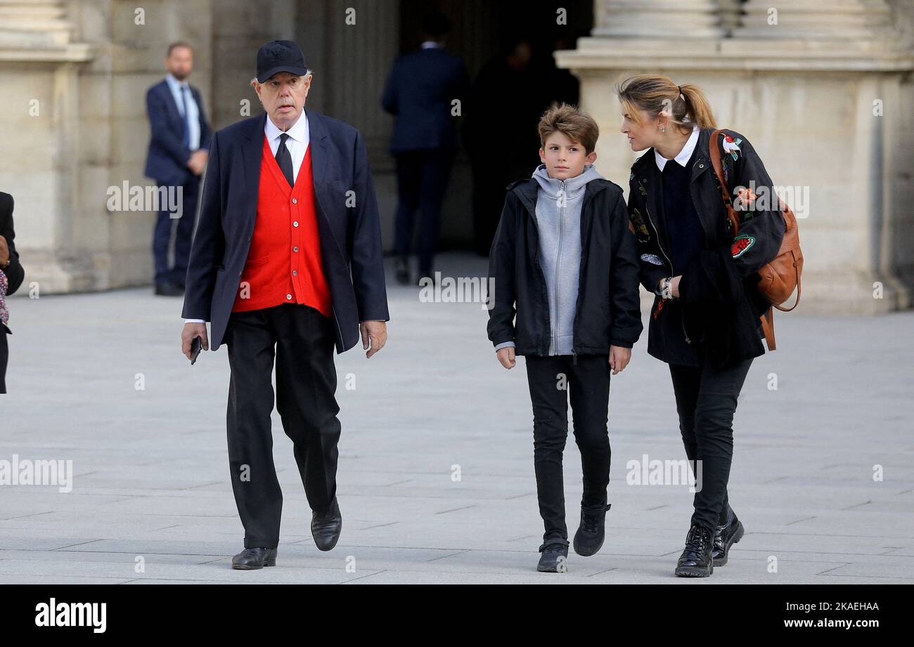 Frédéric Mitterrand, Gast bei der nationalen Ehrung für Pierre Soulages am 2. November 2022 im quadratischen Innenhof des Louvre in Paris, Frankreich. Foto von Dominique Jacovides/Pool/ABACAPRESS.COM Stockfoto