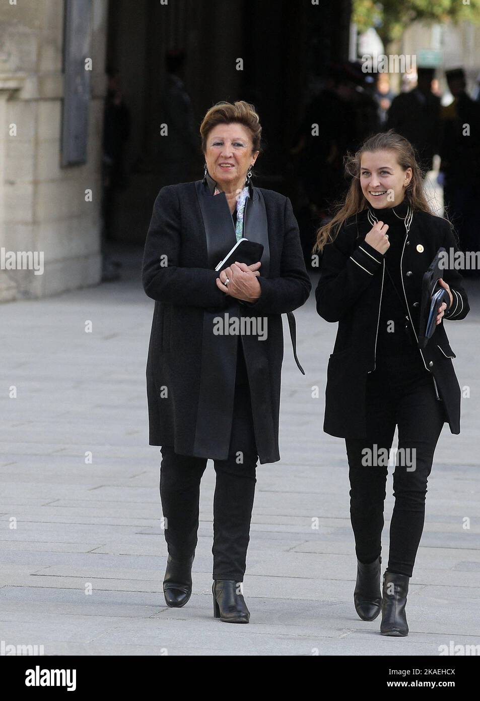 Françoise Noguès, Gast bei der nationalen Ehrung für Pierre Soulages am 2. November 2022 im Innenhof des Louvre in Paris, Frankreich. Foto von Dominique Jacovides/Pool/ABACAPRESS.COM Stockfoto