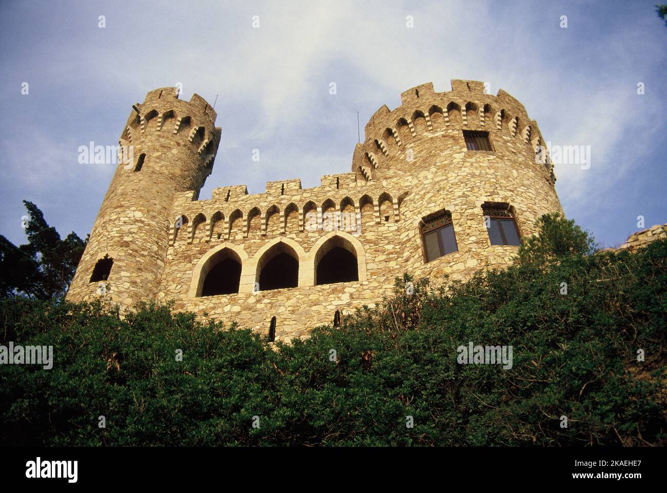 Spanien. Region Barcelona. Lloret de Mar. Schloss von Sant Joan. Stockfoto