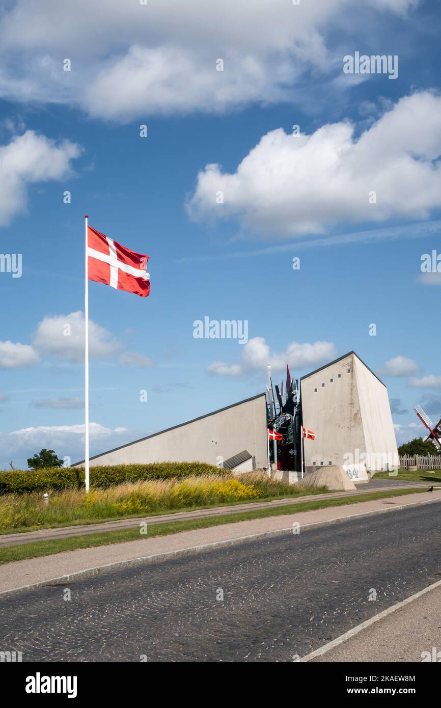 Dybbbol Dänemark, Juli 10 2022, schleswig-holstein Kriegsmuseum des deutsch-dänischen Krieges 1864. Vertikale Aufnahme Stockfoto