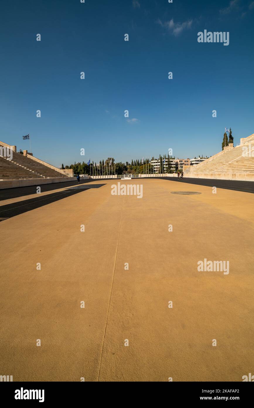 Panathenaic Stadium, bekannt als Kalimarmaro, Athen in Griechenland Stockfoto