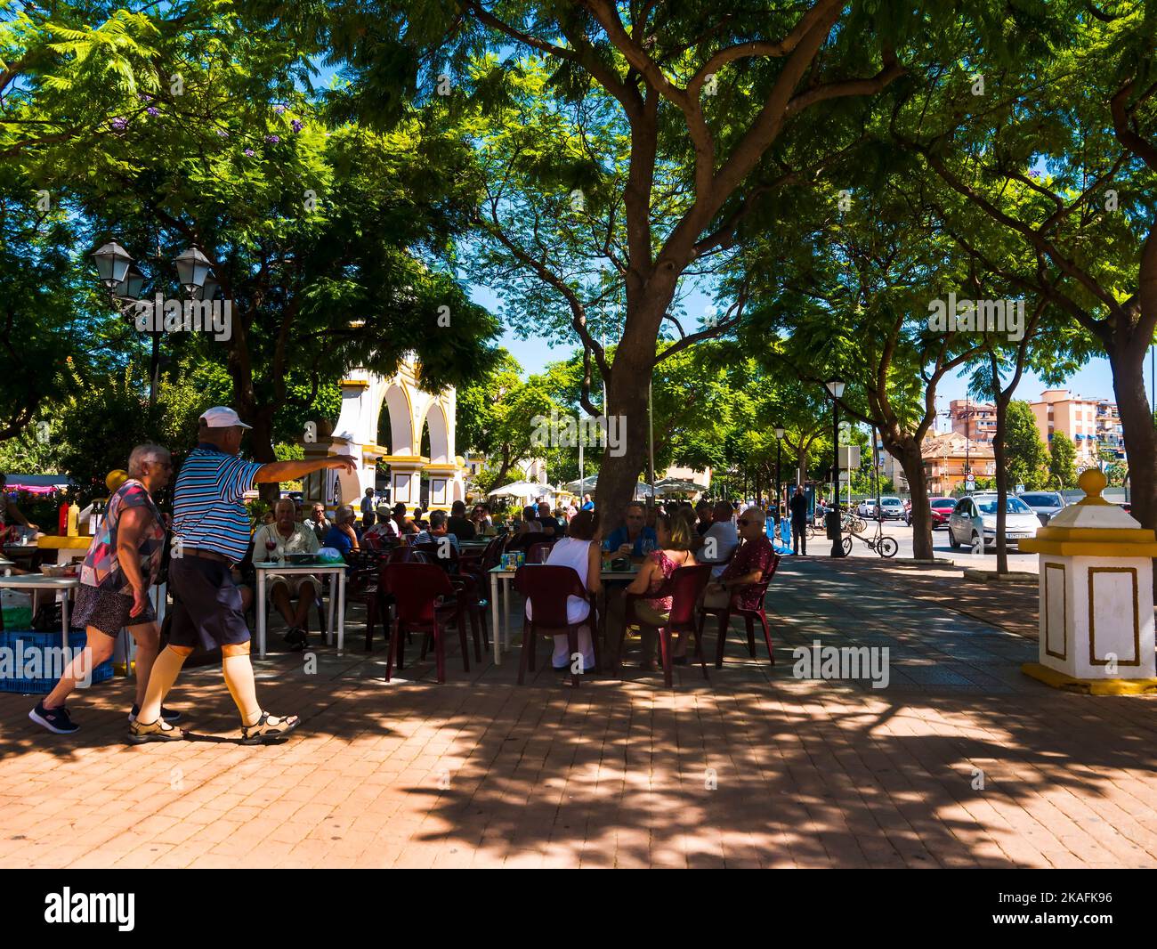 Der Markt und die Feria befinden sich in Fuengirola an der Costa del Sol Spanien. Stockfoto Der Markt und die Feria befinden sich in Fuengirola an der Costa del Sol Spanien. Stockfoto