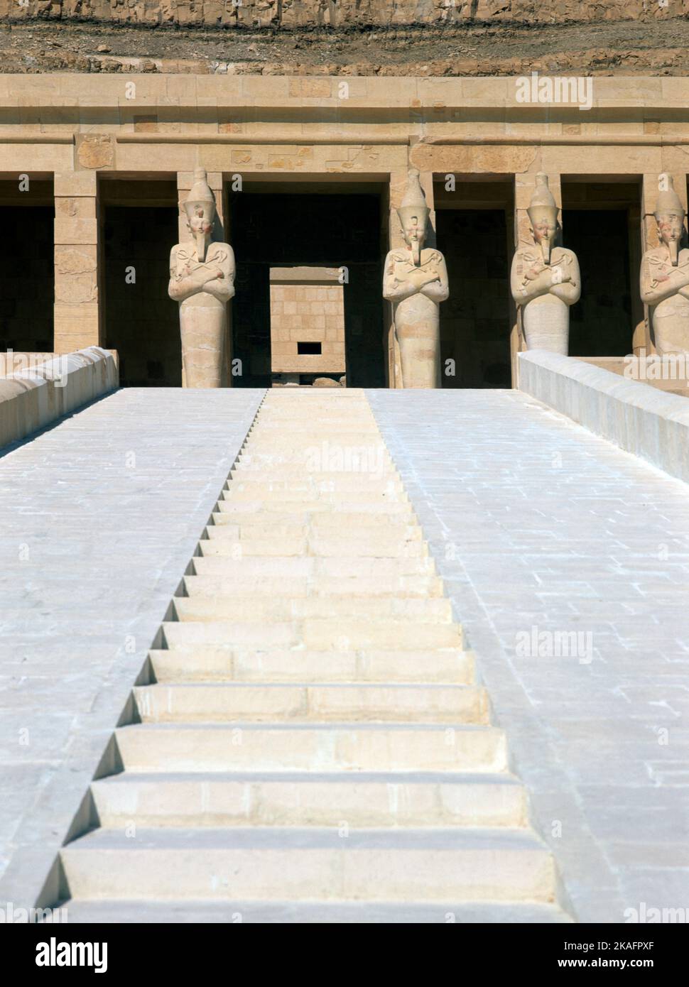 Luxor Ägypten Deir El-Bahri Totentempel der Hatschepsut Stockfoto