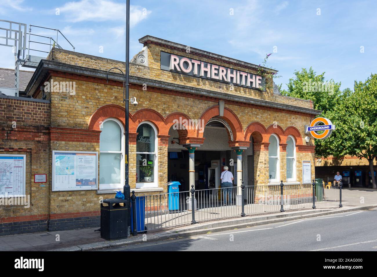 Rotherhithe Overground Station, Brunel Road, Rotherhithe, The London Borough of Southwark, Greater London, England, Vereinigtes Königreich Stockfoto