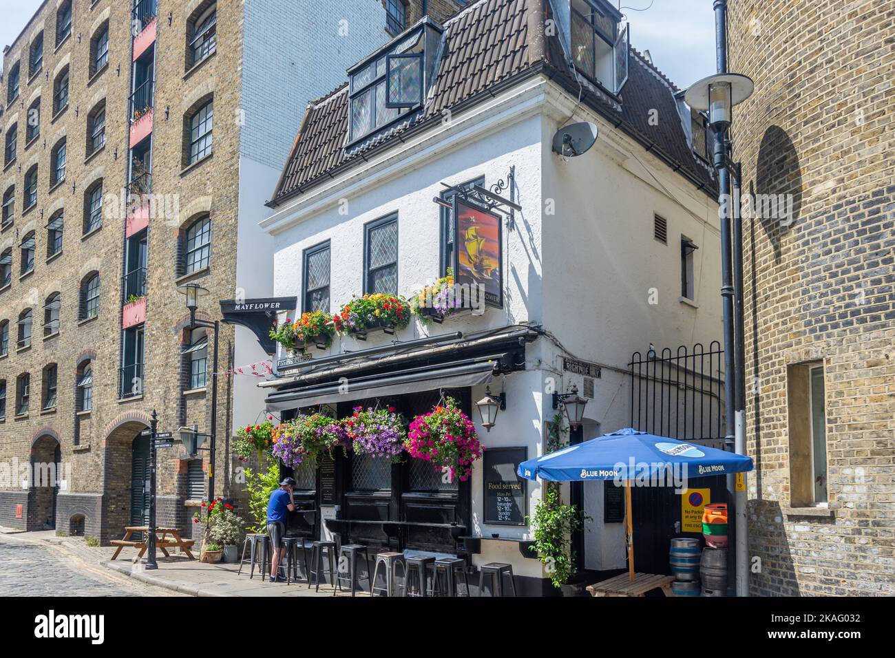 16. Century The Mayflower Pub, Rotherhithe Street, Rotherhithe, The London Borough of Southwark, Greater London, England, Vereinigtes Königreich Stockfoto