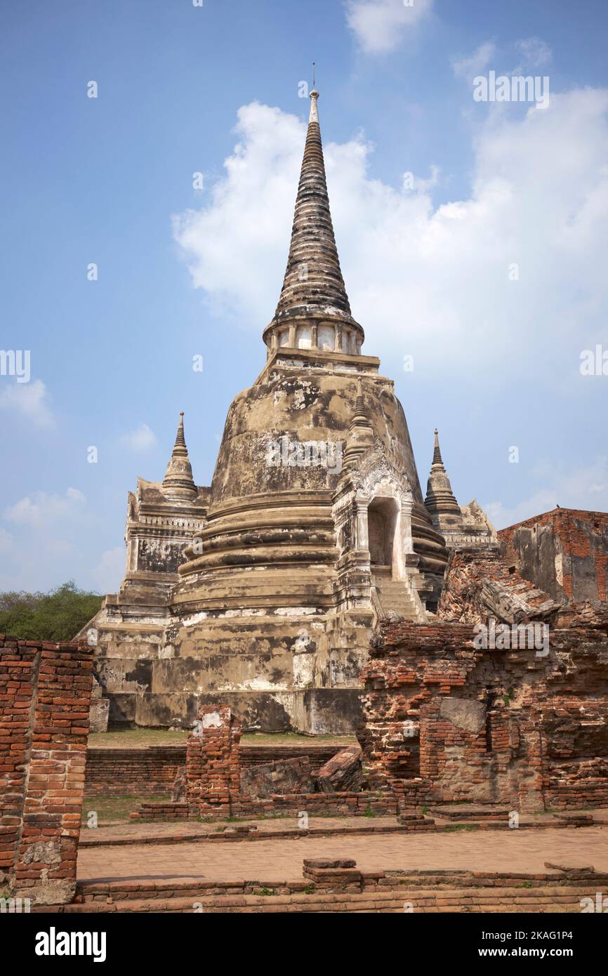 Wat Mahathat im Ayutthaya Historical Park Ayutthaya Thailand Stockfoto