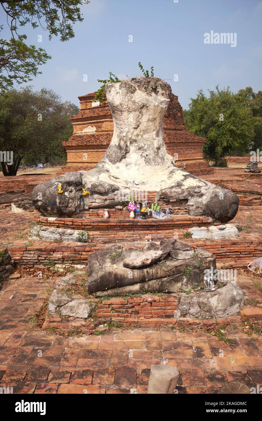 Tempelruinen im Ayutthaya Historical Park Ayutthaya Thailand Stockfoto