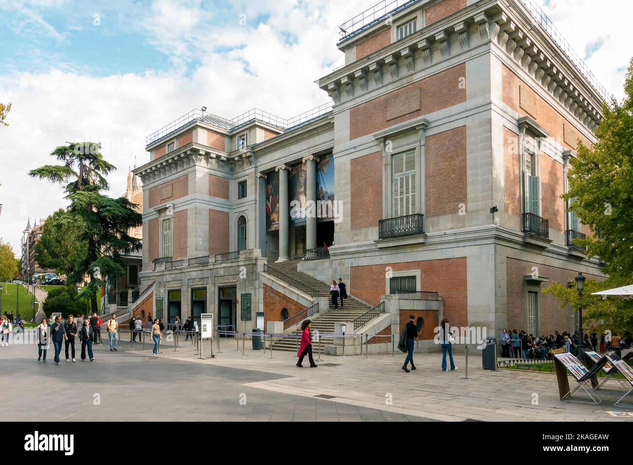 Eingang Prado Museum, Madrid, Spanien Stockfoto