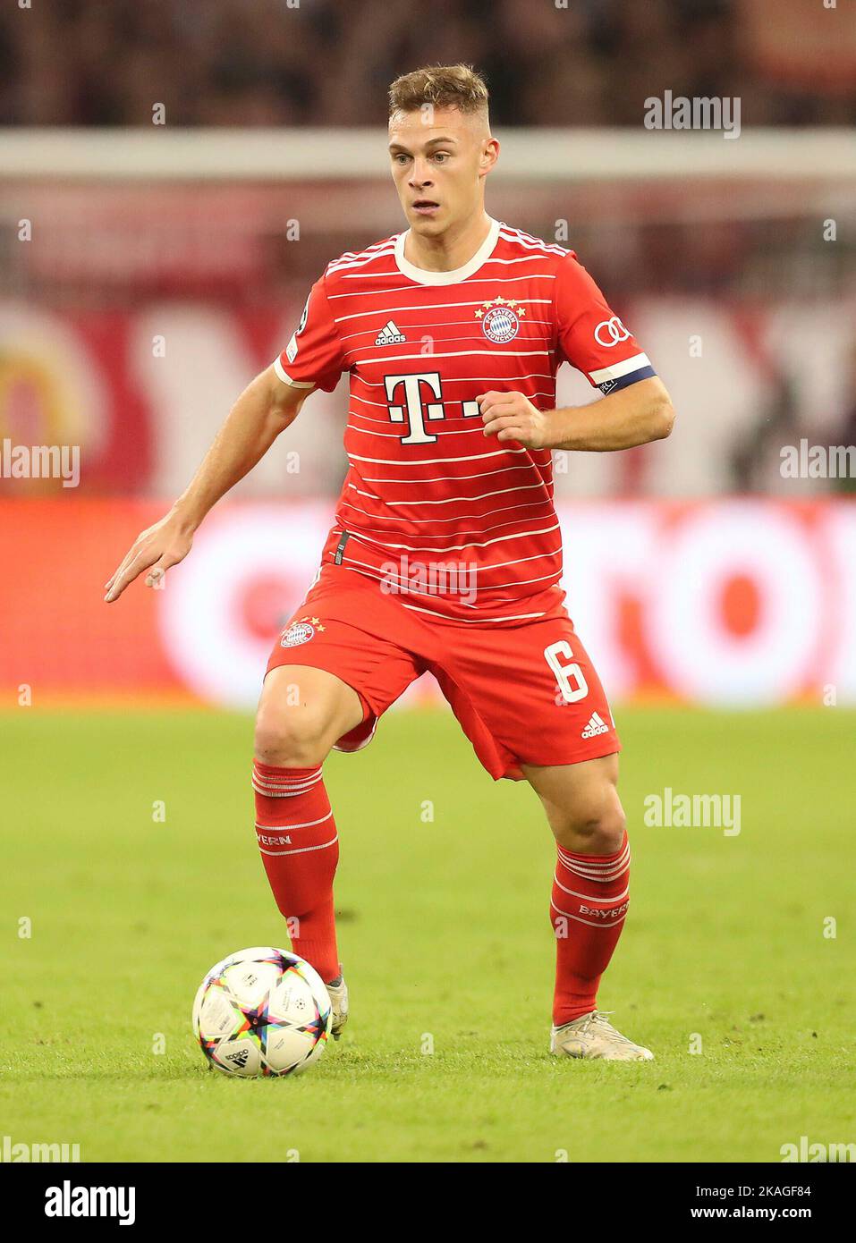 München, Deutschland. 01. Nov, 2022. firo : 01.11.2022, Fußball, Champions League, Saison 2022/2023, 6. Gruppenspiel FC Bayern München - Inter Mailand 2:0, Joshua Kimmich, FC Bayern München, Bayern München, FCB, Individual Action, Kredit: dpa/Alamy Live Nachrichten Stockfoto