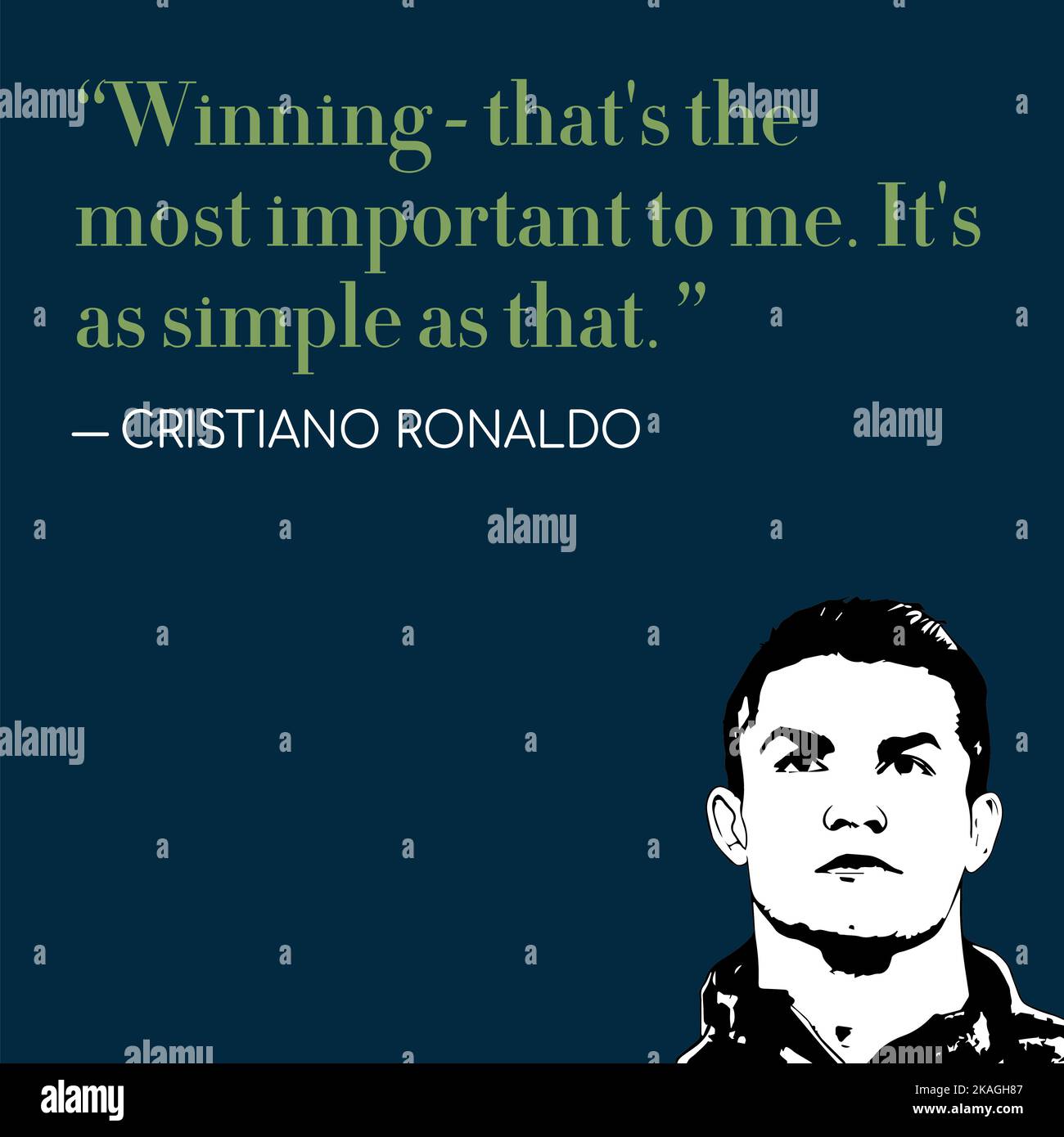 Cristiano Ronaldo Zitate für Inspiration und Motivation. Abbildung Mit