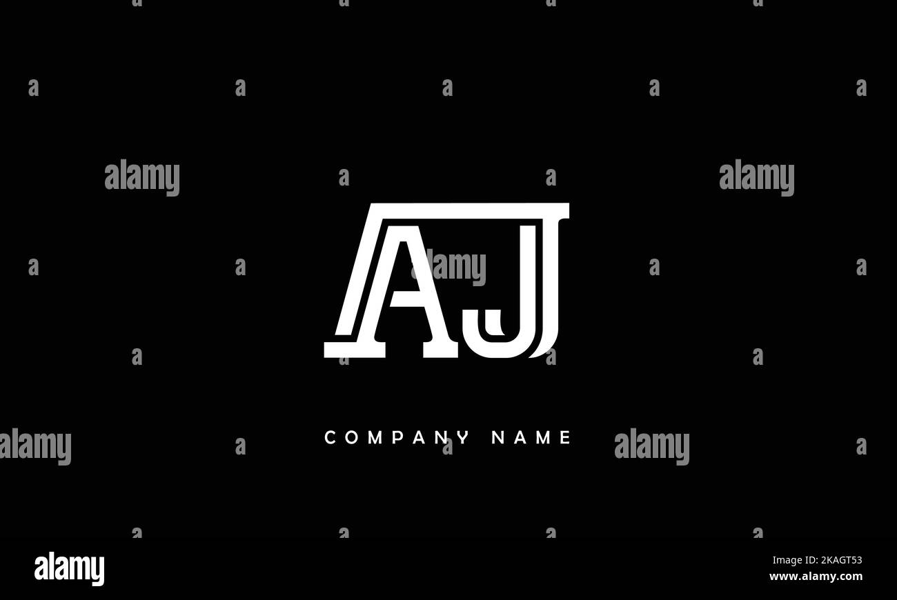 AJ, ja Abstract Letters Logo Monogramm Stock Vektor