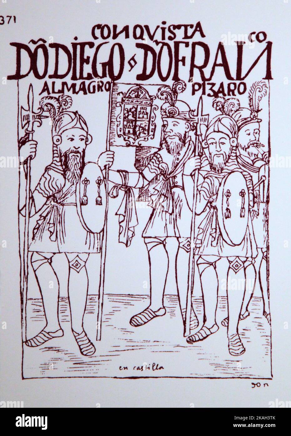 371.die Konquistadoren Don Diego de Almagro und Don Francisco Pizarro